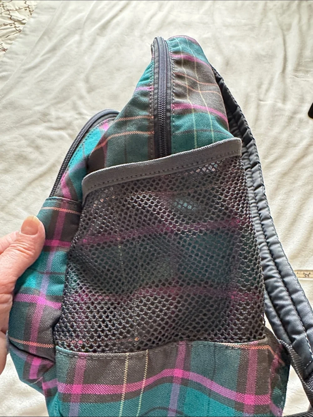 Dakine Teal & Purple Plaid Backpack for Women